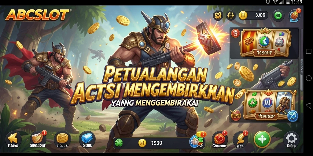 Tampilan aksi mendebarkan di dalam permainan ABCSLOT.