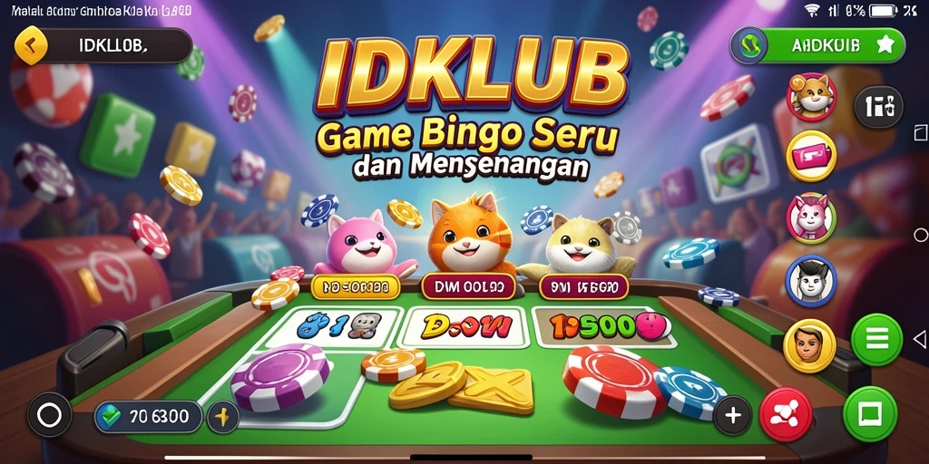 Tampilan gameplay Bingo seru di IDKLUB.