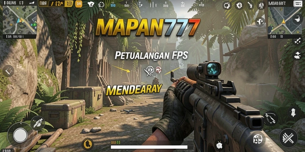 Tangkapan layar gameplay MAPAN777 menunjukkan aksi tembak-menembak yang seru.