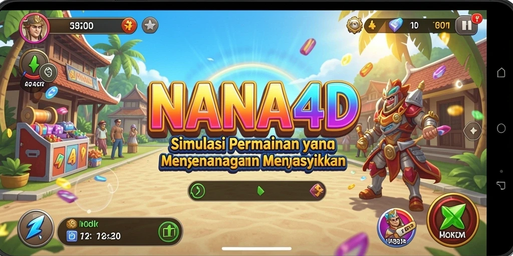 Screenshot gameplay NANA4D menampilkan dunia simulasi yang interaktif dan menarik.