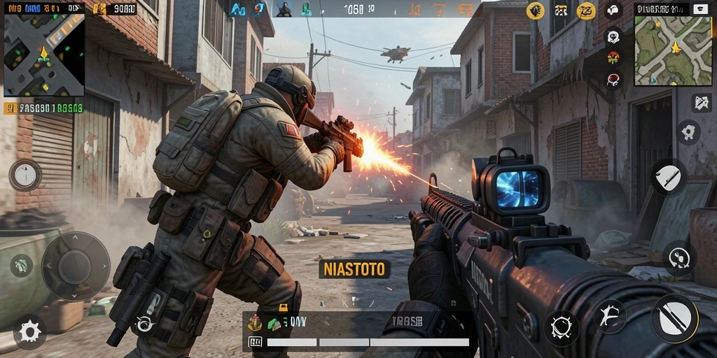 Gameplay NIASTOTO yang memukau dengan aksi tembak-menembak.