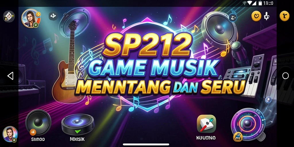 Tampilan gameplay SP212 yang seru dengan berbagai efek musik.