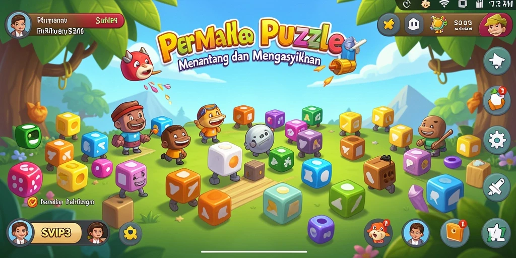 Screenshot gameplay SVIP3 menampilkan tantangan puzzle yang menarik.