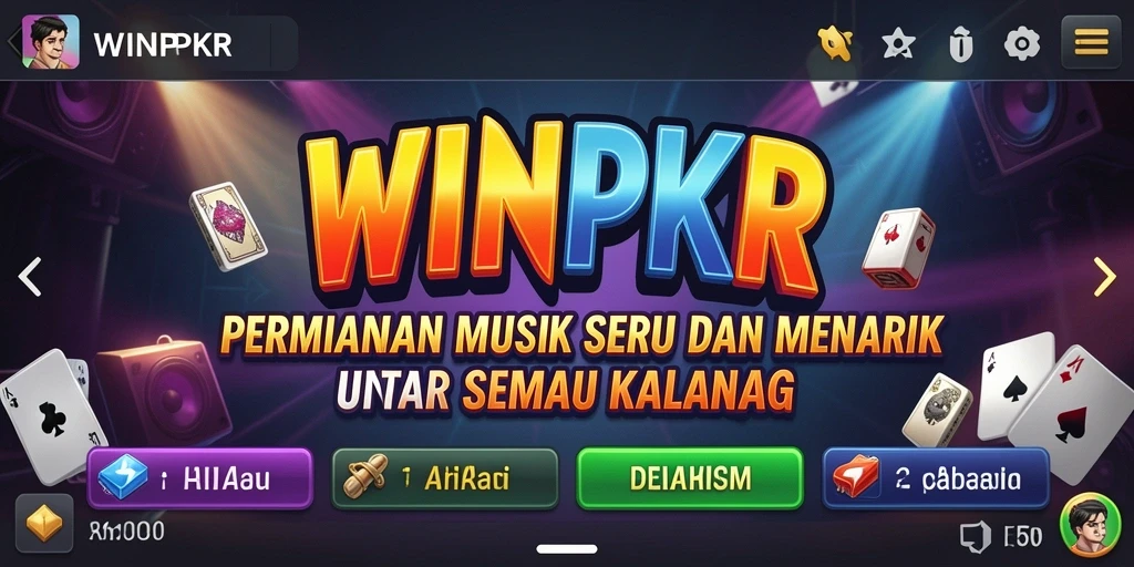 Screenshot menunjukkan gameplay menarik dan interaktif dari WINPKR.