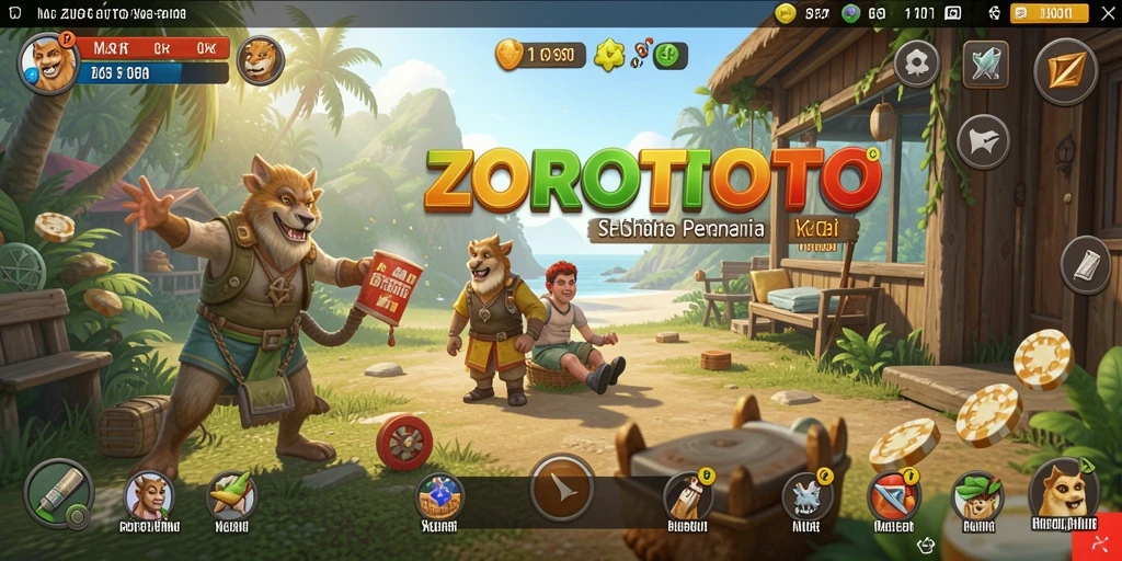 Screenshot gameplay ZOROTOTO menampilkan keseruan saat bermain dengan teman-teman.